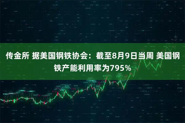 传金所 据美国钢铁协会：截至8月9日当周 美国钢铁产能利用率为795%